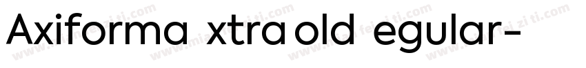 Axiforma ExtraBold Regular字体转换